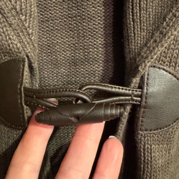 Lauren Ralph Lauren Olive Green Knit Toggle Button Cardigan Sweater - Picture 4 of 6